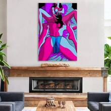 1pc Framed Lesbian Couple Wall Art Sexy  Canvas Art Posters For Room Aesthetic And Wall Art Picture Living Room Decor Poster,Home Decor And Accessories,Aesthetic Canvas Home Decorative Art Printing,Fall Wall Art Print Poster Pictures For Livingroom,Bedroom,Ba - Nhiều màu - Xem 2