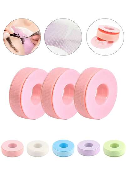 Eyelash Extension Tape, Microporous Breathable Silicone Tape, Hypoallergenic Pink Multi-Functional Tape, Breathable And Easy To Tear, Used As An Eyelash Extension Makeup Tool.