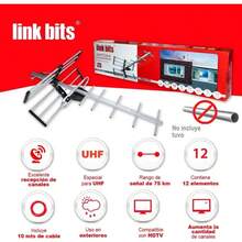 Antena Hd Exterior 12 Elementos Hd Tv 10m Cable Link Bits Blanco - Blanco - Ver 2