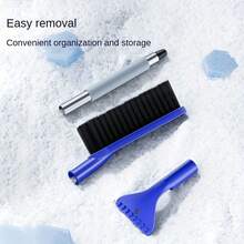 1pc Winter Multi-Function Snow Cleaning Tool – Car Snow Brush, Ice Scraper & Windshield Defroster, Heavy-Duty Vehicle Snow Removal Accessory - one-size - View 7