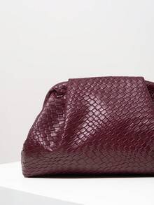 女士大容量手拿包、派对包、晚礼服包、复古包、酒红色钱包、圣诞包、女士礼物、节日派对礼服、婚礼用品、商务休闲装（随机图案） - 中紫紅色 - 查看 5