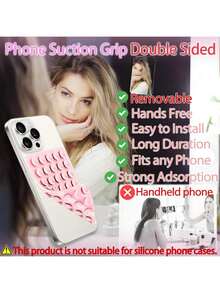 3个装多功能硅胶手机支架，双面吸盘，强力粘性，适用于和安卓手机，非常适合自拍和视频录制。适用于和安卓手机，生日礼物，送给家人和朋友的手机支架，手机配件 - 彩色 - 查看 3