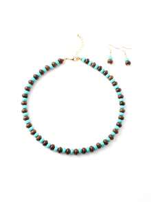 Set Of Necklace, Beaded Jewelry And Watch/Women's Fashion Jewelry/Women's Necklace/Women's Beaded Necklace Handmade Sandalwood Bead Necklace Earrings Friendship Energy Jewelry For Daily Wear Jewelry Gift