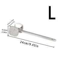 1pc Stainless Steel Meat Tenderizer Mallet - Double-Sided, Heavy-Duty Tool, Used For Grilling Beef, Chicken And Pork - Suitable For Outdoor Barbecues And Cooking, Camping Cookware | Stainless Steel Mallet | Durable Kitchen Tool, Meat Tenderizer Mallet, [4 Seasons Available] - Multicolor - View 12