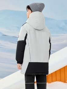 Balabala Tween Boy Down Jacket Boys & Girls Winter Warm, Comfortable - Gray and Black Tone - View 3