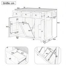 Storage Islands & Carts - Grey - View 5