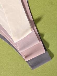 4pcs Women's Comfortable Skin-Friendly Fabric Solid Color Thong Panties, Simple Style Underwear For Home Wear - Multicolor - View 5