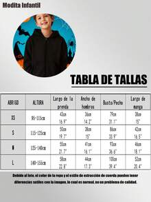 KID005/Chaqueta con capucha para niñosRopa Infantil con Capucha Zipada en Tono Negro para Fiestas, Diseño Moderno y Motivación, Ideal para los Niños en la Navidad y Eventos Infantiles - Negro - Ver 3