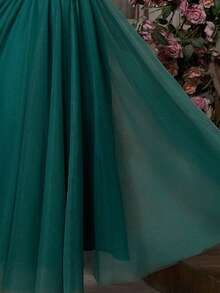 Women Fashion Elegant Vintage Evening Formal Event Homecoming Party Gowns Wedding Guest Prom Graduation Dresses Tea Length St Patrick Day Chrisemas - Dark Green - View 9
