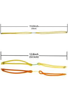 5根户外狩猎装备弹弓橡皮筋，直线型钓鱼弹弓乳胶橡皮筋，天然橡胶材质，高弹性和强拉力，多种颜色和长度可选，强力钓鱼弹弓配件