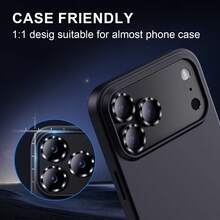 1 pezzo Protezione per obiettivo fotocamera in vetro temperato ultra-trasparente, copertura completa anti-graffio, adatta per serie 17/17 Air/17 Pro/17 Pro Max