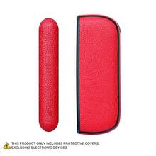 1 pieza Estuche de cuero resistente a golpes apto para IQOS ILUMA/ILUMAi, accesorio de carcasa para dispositivo de fumar de moda, con textura de cuero de lichí + material TPU + PC, protección perfecta de 360 grados, antideslizante, anti caída, que proporciona una apariencia completa para su dispositivo y resalta su personalidad, accesorio ideal para fumadores, adecuado como regalo para el Día de San Valentín, Navidad, Día del Padre, etc.