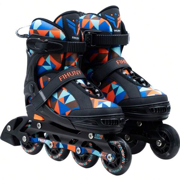 1 par de patines en línea ajustables para hombres para uso al aire libre, con Body de zapato grueso y suave, ajuste cómodo, ruedas de PU elásticas y transpirables, sin torsión, adecuados para principiantes, con marco de aleación de aluminio reforzado, patines en línea casuales para exteriores