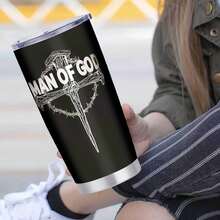 1pc 20 Oz Stainless Cup, Sublimation Mug, Rust Resistant Stainless Steel Ensures Longevity, Coffee Bar Accessory, Enjoying Lemonade While Sunbathing At The Beach, Hot And Cold, Incensed Spirituality Tri