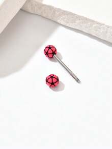 Piercing de língua de futebol 3D em cores doces, material hipoalergênico de aço inoxidável 316L, adequado para mulheres, uso diário, festivais, festas, casamentos, Natal, ótimo presente