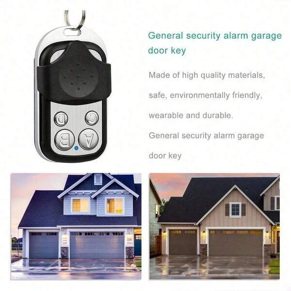 4pcs/Set 433MHz Metal Wireless Copy Remote Control, Smart Learning Type, Anti-Corrosion Zinc Alloy Material, Mini Square 4-Button Garage Door/Roller Shutter Remote Switch, Anti-Mistouch Design, One-Key Copy, Suitable For Home Garage, Automatic Gate, Warehouse Roller Shutter, All-Season Essential