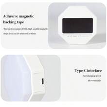 Rechargeable Night Lights, Magnetic LED Push Button Light For Stairway, Hallway, Kitchen, Closet, Cabinet, Bedroom, Kids' Room - White - View 6