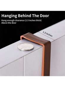 1 Colgador de puerta de dormitorio, perchero, almacenamiento doméstico de plástico en la puerta, gancho organizador, estante para bolsas, primavera, minimalista, parte superior de verano hecha de material PP