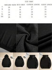 Men's Casual Messi Logo Graphic Print Hoodies, Drawstring Comfortable Oversized Hooded Pullover Sweatshirt - 黑色 - 查看 7