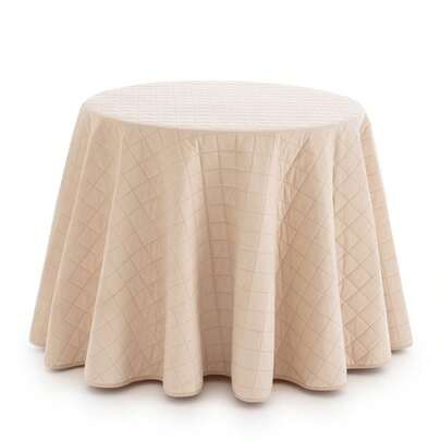 Sanelitex Saia de mesa redonda | Acolchoada | Tecido de veludo macio | Disponível em 5 cores e tamanhos diferentes | Estilo atemporal para o inverno | Aconchego e design para a sala de estar e jantar | Fabricado na Espanha