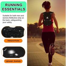 Running Vest For Women Men Lightweight 194g/8 Bags Hydration Backpack Phone Holder Vest For Hiking Trail Cycling Race Marathon Running Entials