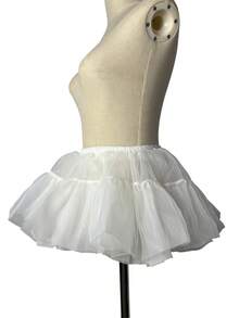 Neuer weißer & schwarzer Lolita Petticoat Rock, Cosplay Ballkleid, Braut Unterrock, Rock für Halloween - A - Übersicht 3