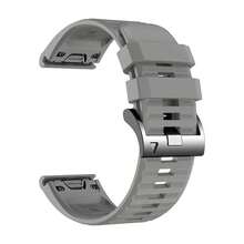 شريط ساعة مناسب سريع التركيب متوافق مع Garmin Tactix 8 47/51 مم، Descent G2/Mk3i 51 مم، Fenix 8 51/47 مم، 7X/7Pro/6X/6pro/5X/5plus، سوار سيليكون ناعم رياضي متوافق مع Quatix 5/6/7، Epix Pro 51 مم، Tactix7 AMOLED، Enduro3 2، Forerunner 955 965 بمقاسات 22/26 مم. - A - مشاهدة 24