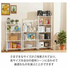 折りたたみラック スチールラック ラック メタルラック 3段 超薄型収納 幅70CM 防サビ強化コーティング オープンラック 大容量 組立簡単 360°キャスター キッチン 洗面所 寝室収納 収納ラック - ブラック - チェックする 7