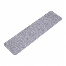 Washable Stair Treads, 15-Piece Set With Removable TPR Backing For Secure Footing On Indoor Wooden Stairs - Light Grey - View 9