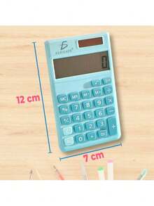 ELE-GATE Solar Calculator – Solar Powered For  And Convenient Use - Blue - View 2