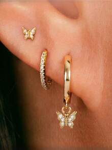 4pcs/Set Clover Stud Earrings, Creative Design, Minimalist, Elegant Vintage, Sweet Romantic Style, Classic Fashion Casual, Suitable For Valentine's Day, Eid, Daily Wear, Party, Holiday, Affordable Gift Choice