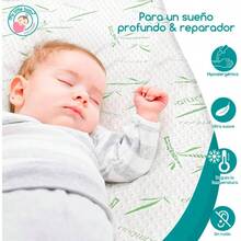 Colchn de Cuna de beb con Funda Impermeable de Bamb Transpirable y Lavable Hecho en Mxico por 18 Certificaciones 70x 130 - 80 x 140 - Ver 8
