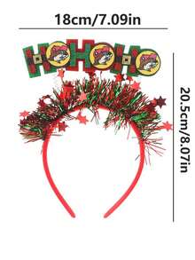 1pc Children's Letter Color Bar Christmas Headband Party Christmas Performance Headwear, Suitable For Daily Use By Children During Christmas