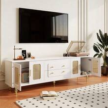 Television Stands & Entertainment Centers - Vit + Spånskiva + 180-190 cm - Visa 5