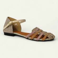 Women Flat Sandals - Màu be - Xem 6