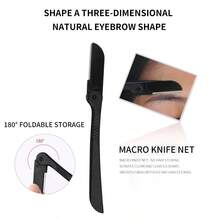 New Eyebrow Grooming Tool Kit - Straight Eyebrow Tweezers, Eyebrow Trimmer, Hair Removal Tweezers,Giveaways,Travel,Cheap Stuff,Travel Essential - Black - View 11