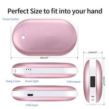 RAF 2-In-1 Portable Hand Warmer, Rechargeable Heating Pad For Winter, Electric Hand Warmer With Fast Heating And Power Bank Function, Pocket Heater Suitable For Women, Men, Students And Elderly, Best Warming Gift For Valentine's Day And Christmas. Battery Capacity: 1200mAh.