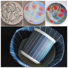 Curved Surface Covering Tape Ceramic Cover Spraying Model Engraving Line Spray Paint Coloring Curve Covering Tape Pottery Tools