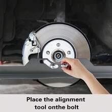 2-Piece Premium Wheel Alignment Tool Plates With Hanging Holes, Heavy-Duty Steel Construction, Precise Alignment, Rust-Resistant, Professional Mechanic Wheel Alignment Tool, Easy To Install, Universal, Toe Alignment Tool Plates 2-Piece - Silver - View 5