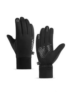 儿童冬季雪地手套一双装 - 保暖内衬,加厚设计,男女通用,五指设计,罗纹袖口和透气手柄,适合滑雪、骑行和户外玩耍(混色),儿童冬季手套,时尚儿童装备,儿童运动手套 - 彩色 - 查看 12