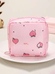 Geantă de depozitare pentru șervețele igienice, geantă cosmetică mini, geantă de machiaj, geantă cosmetică de călătorie, geantă de toaletă portabilă de călătorie, geantă cosmetică mică, geantă de depozitare pentru articole de toaletă pentru femei/fete, geantă drăguță cu fermoar, portofel pentru monede, potrivită pentru serviciu, călătorie, geantă cosmetică, geantă pentru îngrijirea pielii, geantă de toaletă, cutie de ambalare, articole de călătorie, articole esențiale de călătorie pentru vacanță, plajă