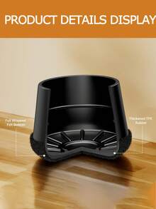 4pcs Black Round Silicone Chair Leg Floor Protectors , Scratch Resistant, Noise Reducing, Non-Slip,Durable With 360° Full Wrap Felt Base For Enhanced Floor Protection, Thickened Design, Easy To Clean, Chair Leg Floor Protectors, Furniture Protection, Modern Aesthetic, Durable Protection, Office Setup, Office Managers, And Helps Pre,1pc - Multicolor - View 6