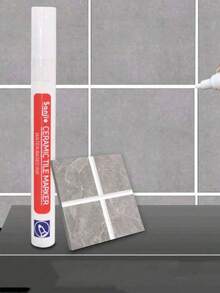 1pc White Waterproof Quick-Drying Tile Grout Pen, Comes With Replacement Nibs, Wall Grouting Pen, Mold-Proof Decorative Pen For Tiles, Floors, Bathroom, Tile Repair Tool, Home Decor Grout Pen, Tile Pen, Grout Pen, Cement Jointing Decorative Pen, Home Decor Christmas New Year Holiday Decorative Pen, Mural Painting Pen