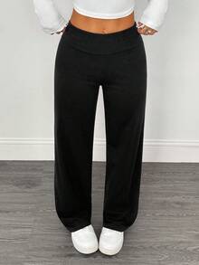 Tween Girls' Casual Solid Color Straight Leg Sweatpants