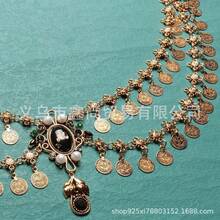 1PC Men's Women's Gold - Tone Multi - Layered Waist Chain With Coin Charms, Pearl & Gem - Embellished Central Accent - Bohemian Vintage Style Belt Perfect For Elevating Dresses,  Outfits, Adding An Exotic And Retro Glam Touch To Looks For Festivals, Belly Dance Performances, Beach Vacations, Or Special Occasions - 預設 - 查看 3