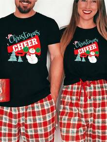Cheer Cheerleading Cheer-Shirt  Graphic Tees Men Crop Tops Party Essential Couple Tee Outfits Men Party Essential Couple Tee Tops-Shirt - Black M - View 1