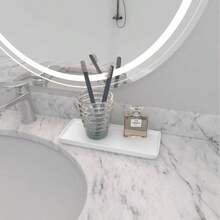 Premium Ceramic Bathroom Tray Sleek NonSlip Organizer For Shower Countertop Vanity 9.25x3.66inch EasyClean CorrosionResistant