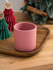 1pc Personalized Customization Name Pattern Silicone Baby Cup Print On Demand Solid Color Baby Tableware Portable Baby Cups Custom Water Bottle