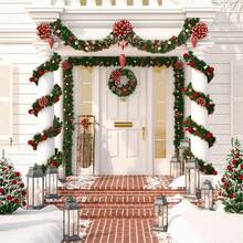 1 pièce Guirlande de sapin artificielle de 10 m pour décoration de Noël, verdure douce sans éclairage, convient pour décoration intérieure et extérieure, escalier, cheminée, jardin, fête de vacances, mariage, rampe, fenêtre, décoration de la maison