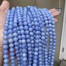 15 英寸串珠，直径 4 毫米、6 毫米、8 毫米、10 毫米，天然石圆珠 - 虎眼石/黑曜石/玛瑙/水晶等。能量清洁/增强天然治疗石，适用于 DIY 珠宝制作、手链、项链和工艺品 - 彩色 - 查看 16